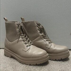 Women's Cream Ankle Boots